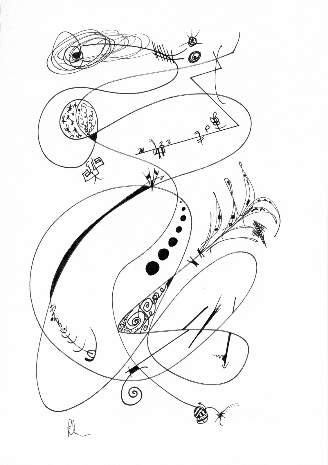 Happenstance With 7 Circles - 7" x 10"
